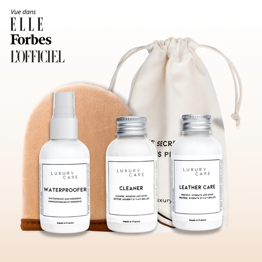 TRIO PACK: 1 Hydraterende crème + 1 Reinigingsmiddel + 1 Waterdicht makend middel